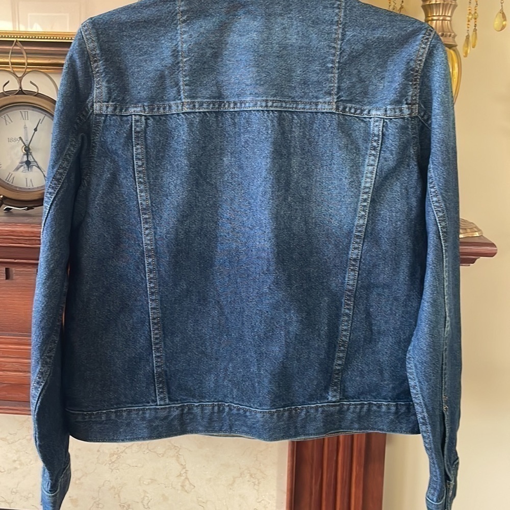 Brand New Michael Kors Admiral Blue Denim Button Up Jean Jacket - Picture 8 of 16